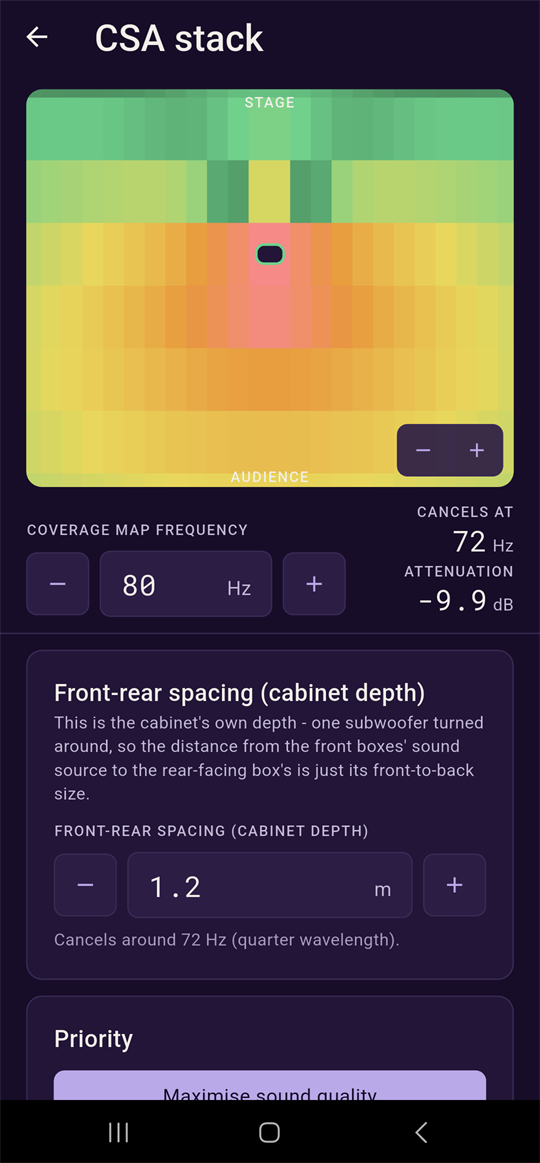 CSA stack design screen